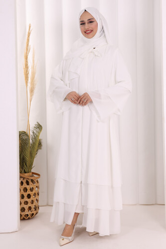 Şallı Ferace Takım 7052 Ekru - 2