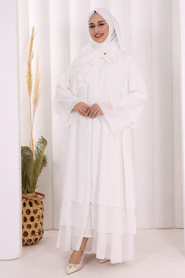 Şallı Ferace Takım 7052 Ekru - 2