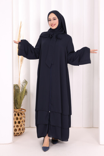 Şallı Ferace Takım 7052 Lacivert 