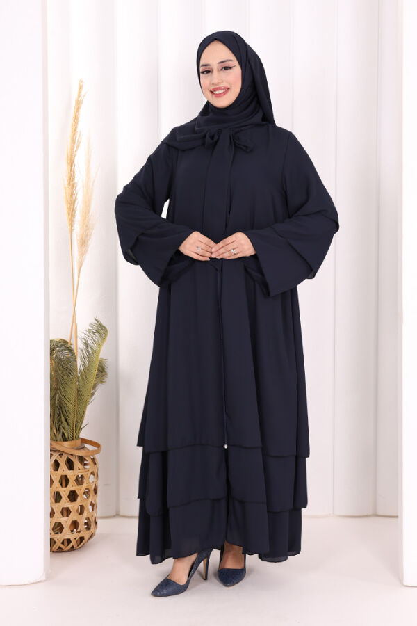 Şallı Ferace Takım 7052 Lacivert - 2
