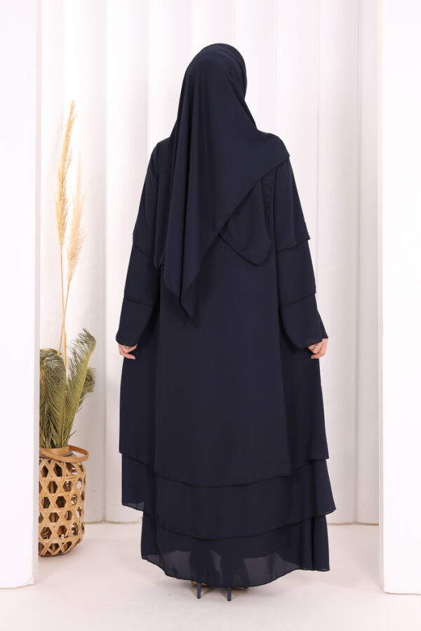 Şallı Ferace Takım 7052 Lacivert - 4