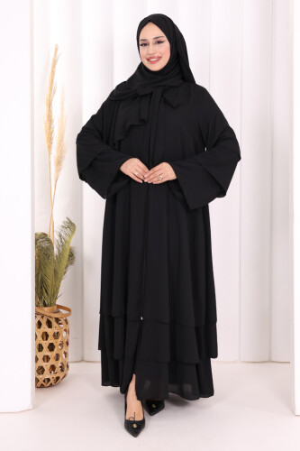 Şallı Ferace Takım 7052 Siyah - 2