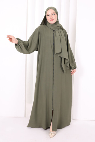 Şallı Namaz Elbisesi 3857 Haki