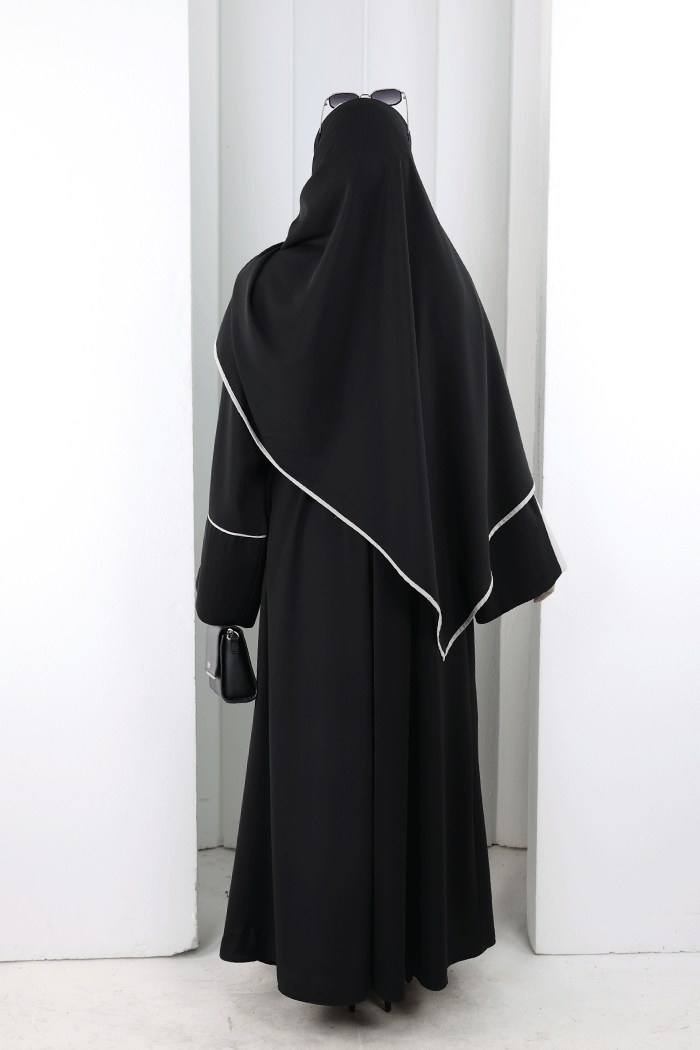Şerit Düğme Detaylı Elbise 6098 Gri - 5