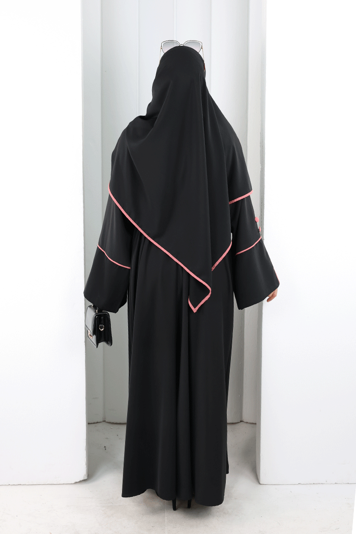 Şerit Düğme Detaylı Elbise 6098 Gül Kurusu - 3