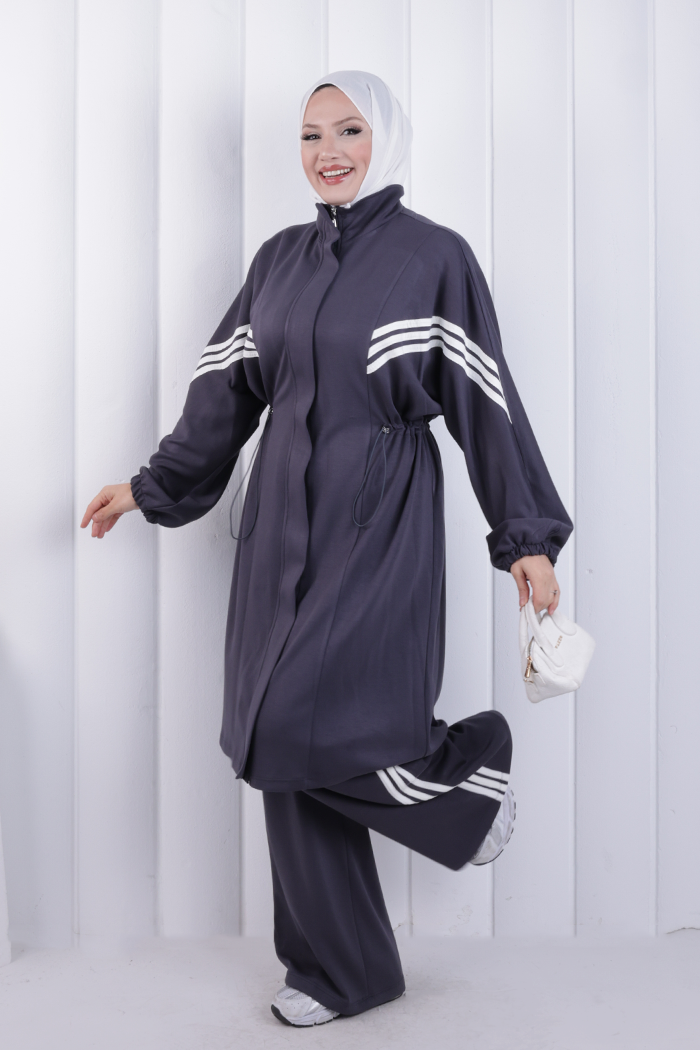 Şeritli Spor Takım 8715 Füme - 2