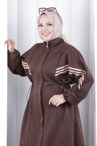 Şeritli Spor Takım 8715 Kahverengi - 4