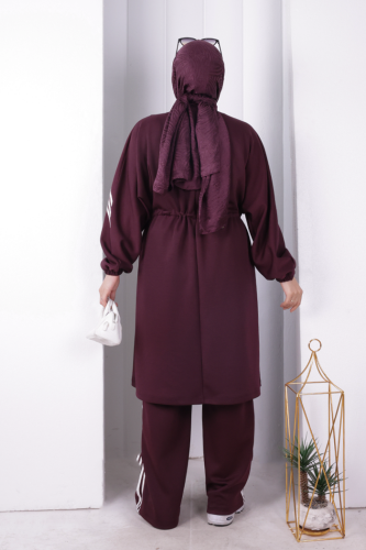 Şeritli Spor Takım 8715 Mürdüm - 3