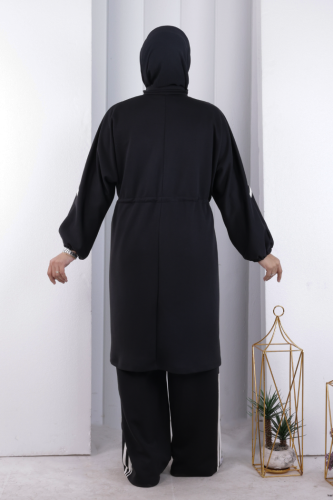 Şeritli Spor Takım 8715 Siyah - 3
