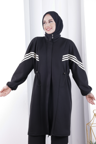 Şeritli Spor Takım 8715 Siyah - 4