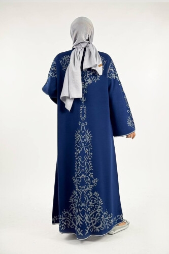 Simli Desenli Hırka 18303 Lacivert - 2