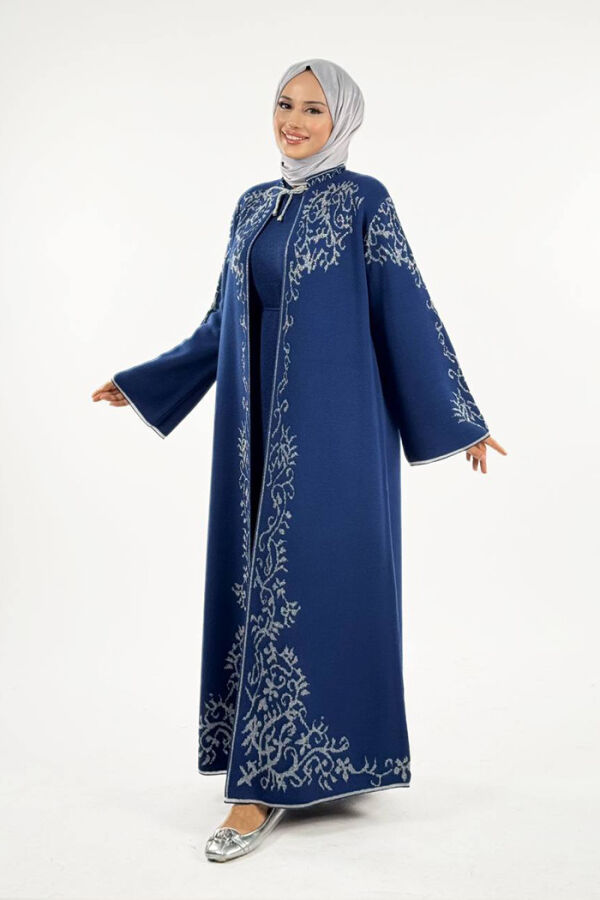 Simli Desenli Hırka 18303 Lacivert - 3