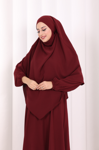 Dubai Sufleli Elbise Takım 6044 Mürdüm - 5