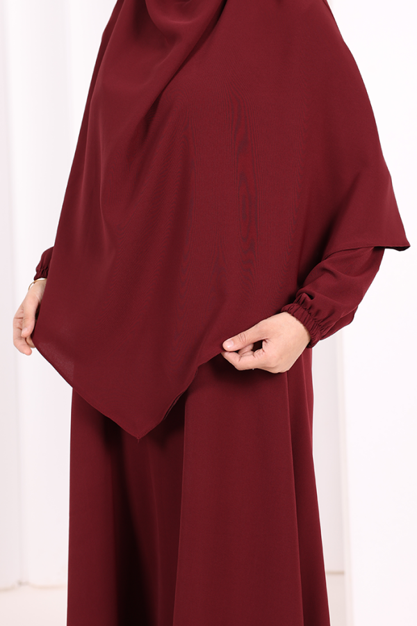 Dubai Sufleli Elbise Takım 6044 Mürdüm - 6