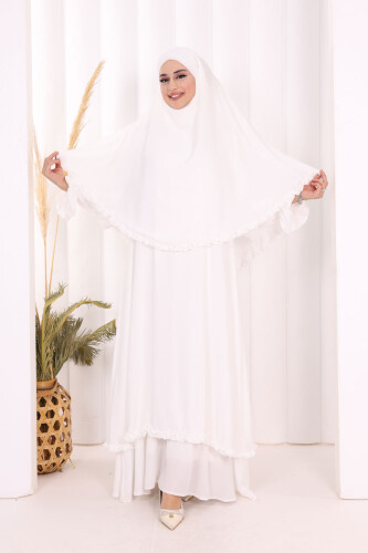 Hac Umre Sufleli, Elbise Takım ŞAL HEDİYE  3951 Ekru