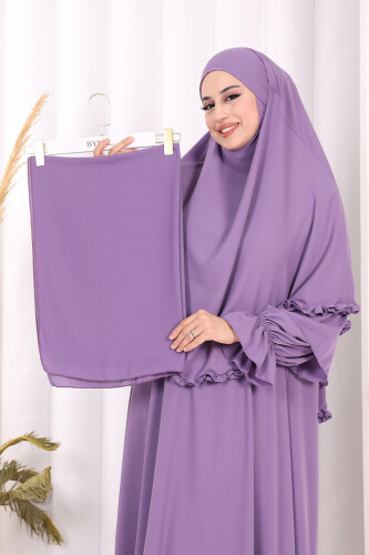 Hac Umre Sufleli, Elbise Takım ŞAL HEDİYE  3951 Lila - 7