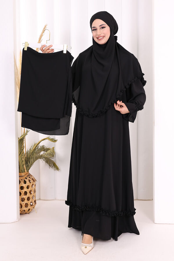 Hac Umre Sufleli, Elbise Takım ŞAL HEDİYE 3951 Siyah - 2