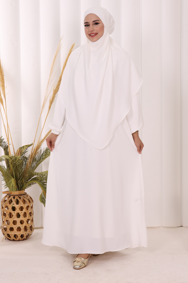 Sufleli Elbise Takım 6044 Ekru - 4