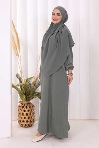 Sufleli Elbise Takım 6044 Mint - 3