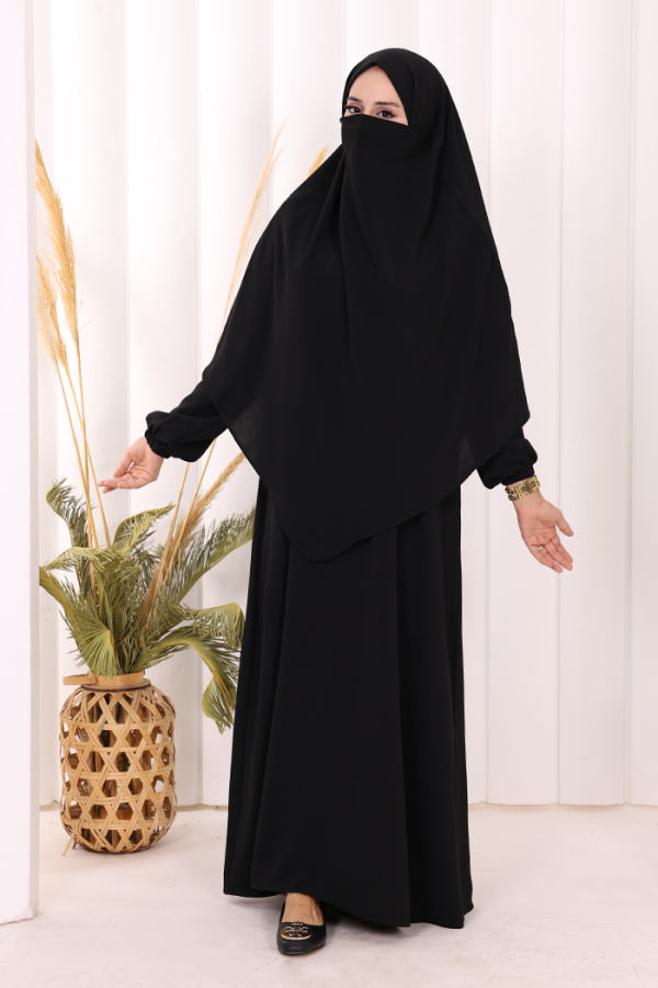 Sufleli Elbise Takım 6044 Siyah - 2