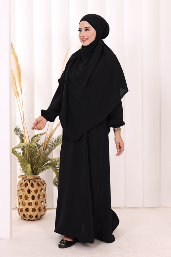 Sufleli Elbise Takım 6044 Siyah - 4