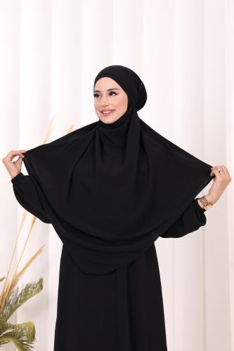 Sufleli Elbise Takım 6044 Siyah - 7