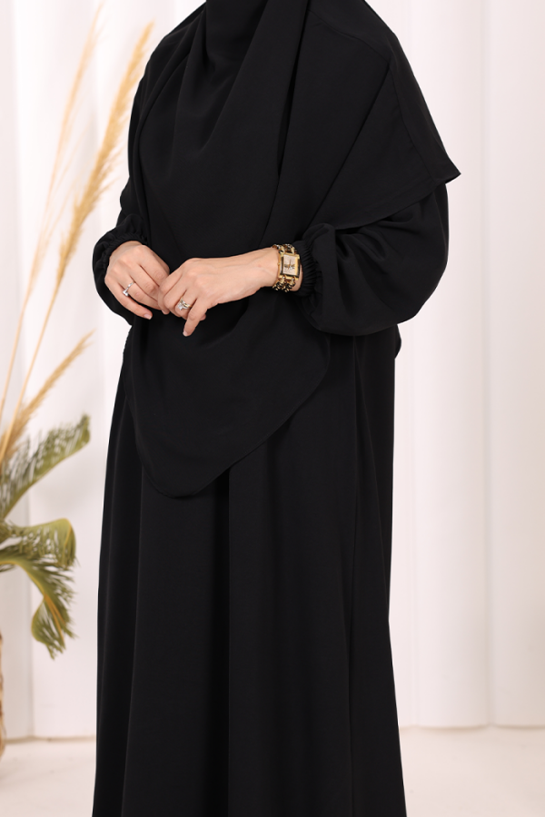 Sufleli Elbise Takım 6044 Siyah - 8