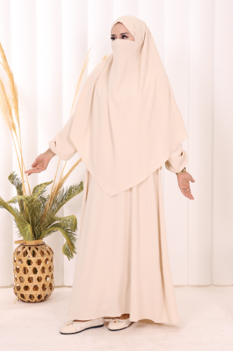 Sufleli Elbise Takım 6044 Taş - 2