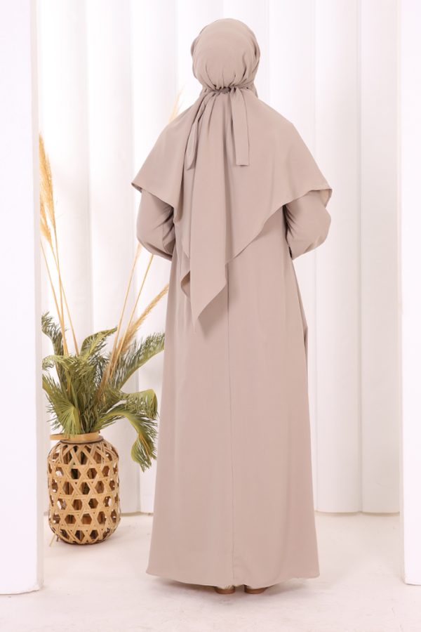 Sufleli Elbise Takım 6044 Vizon - 5