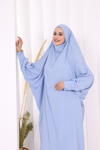 Sufleli Tunik Pantolon Takım 8004 Mavi - 6