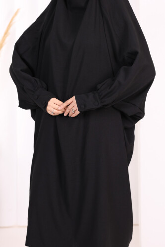 Sufleli Tunik Pantolon Takım 8004 Siyah - 6