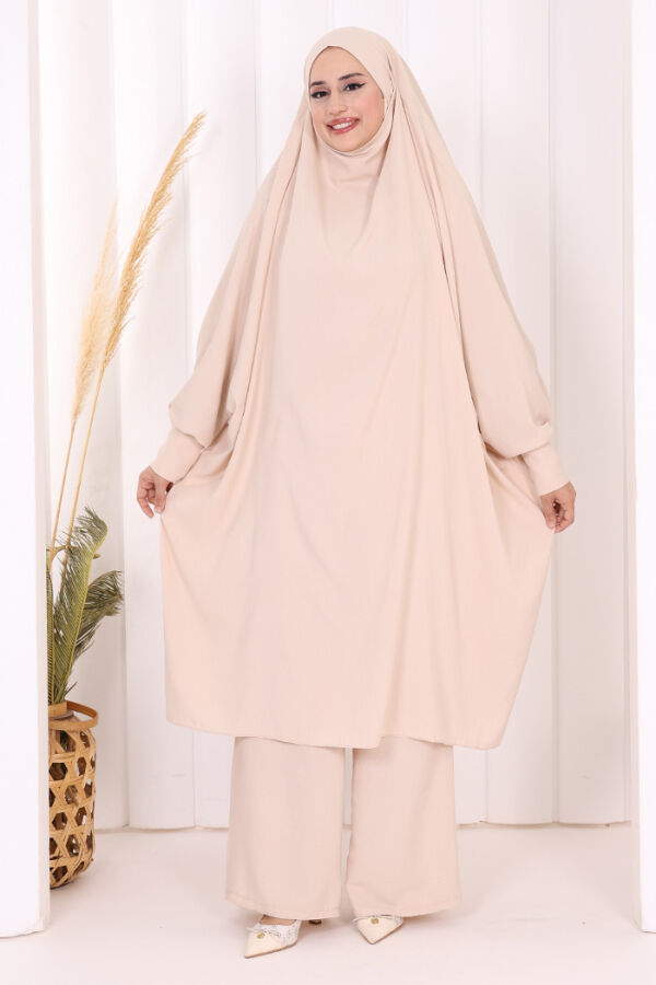 Sufleli Tunik Pantolon Takım 8004 Taş - 2