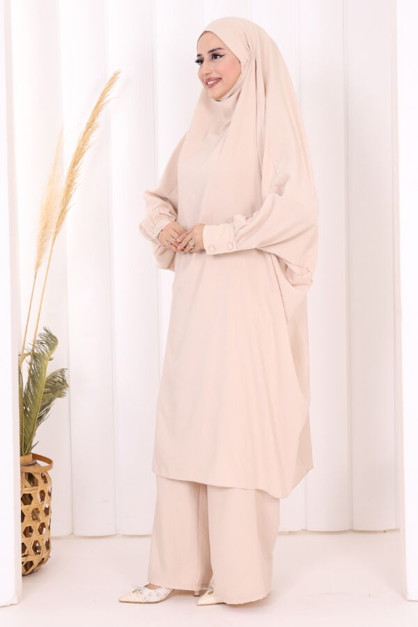 Sufleli Tunik Pantolon Takım 8004 Taş - 4