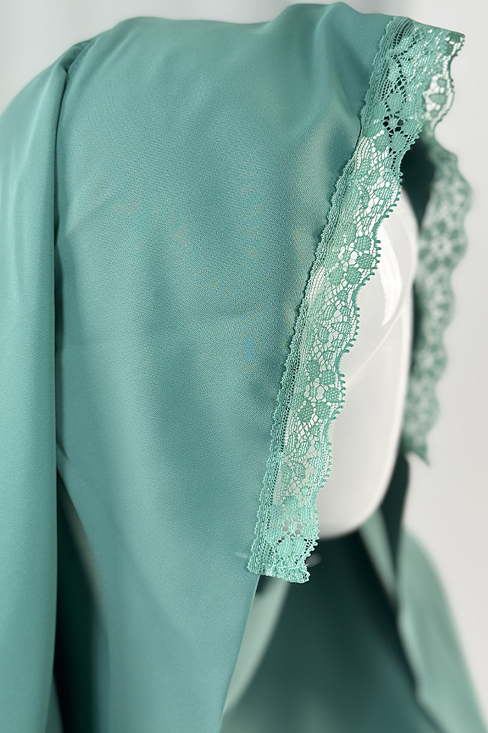 Tek Katlı Dantelli Sufle 6061-3 Açık Mint - 2