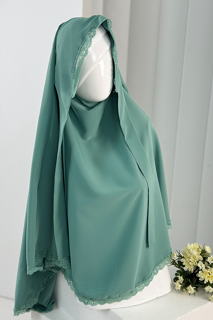 Tek Katlı Dantelli Sufle 6061-3 Açık Mint - 1