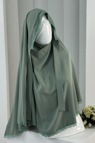 Tek Katlı Dantelli Sufle 6061-3 Koyu Mint