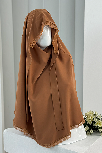 Tek Katlı Dantelli Sufle 6061-3 Tarçın - 1