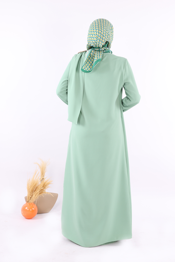 Tek Omuz Gold Toka Detaylı Tunik Pantolon Takım 8698 Mint - 3