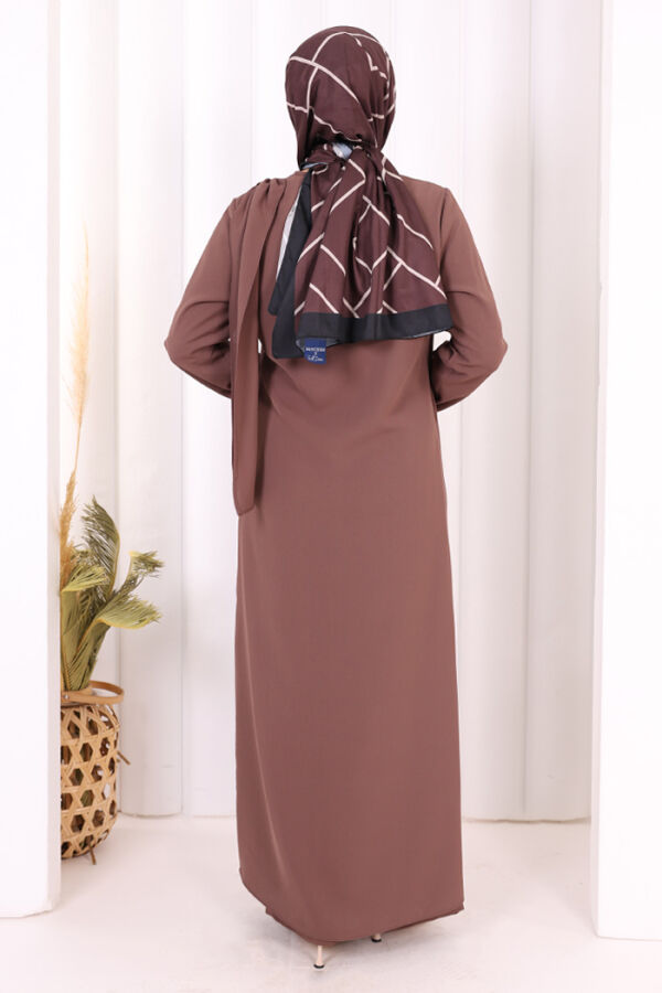 Tek Omuz Gold Toka Detaylı Tunik Pantolon Takım 8698 Vizon - 6