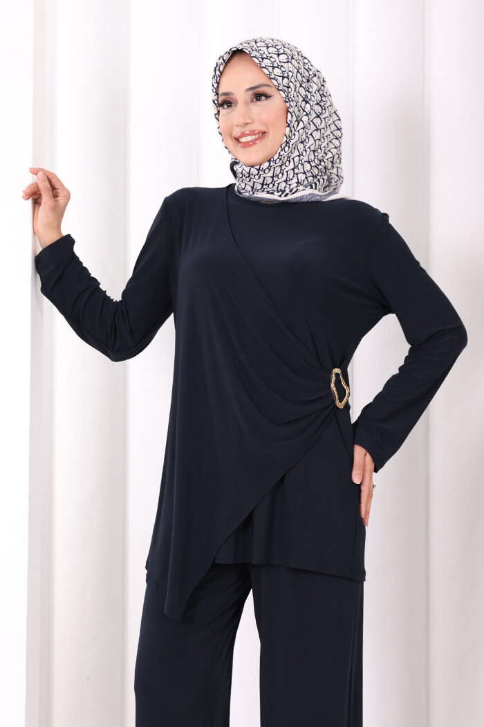 Toka Detaylı İkili Takım 8034 Lacivert - 4