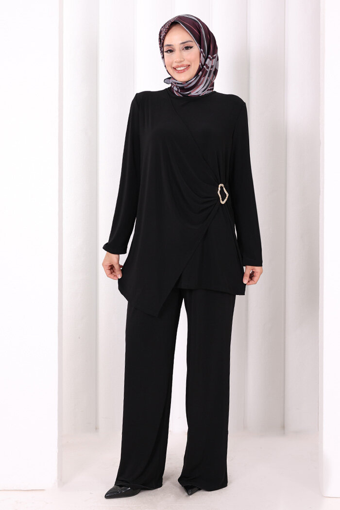 Toka Detaylı İkili Takım 8034 Siyah - 1