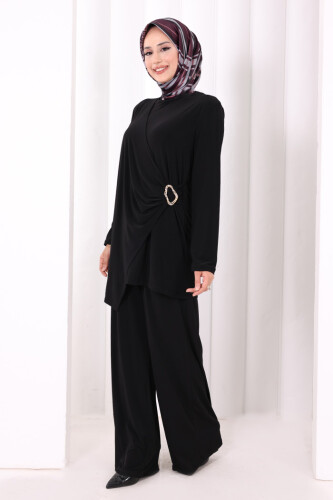 Toka Detaylı İkili Takım 8034 Siyah - 2