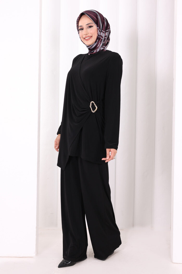 Toka Detaylı İkili Takım 8034 Siyah - 2