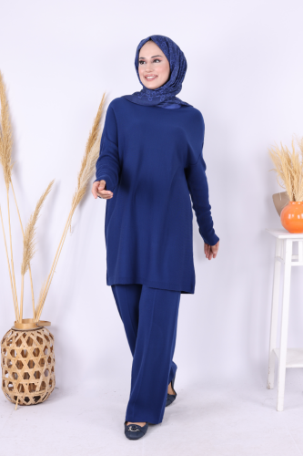 Triko Tunik Pantolon Takım 17035 Lacivert - Bym Fashion