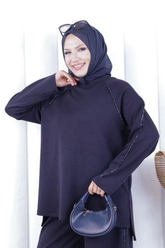 Tunik Pantolon Takım 1213 Lacivert - 3