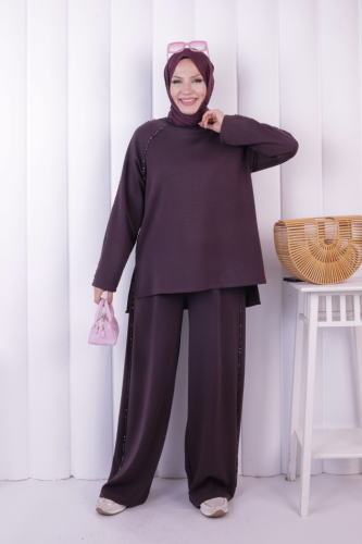 Tunik Pantolon Takım 1213 Mürdüm