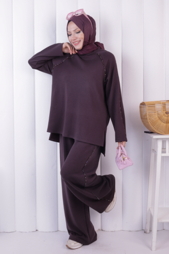 Tunik Pantolon Takım 1213 Mürdüm - 3