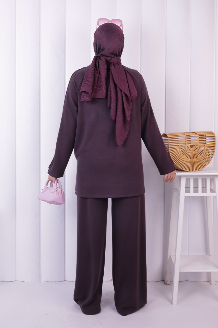 Tunik Pantolon Takım 1213 Mürdüm - 4