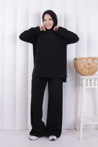 Tunik Pantolon Takım 1213 Siyah
