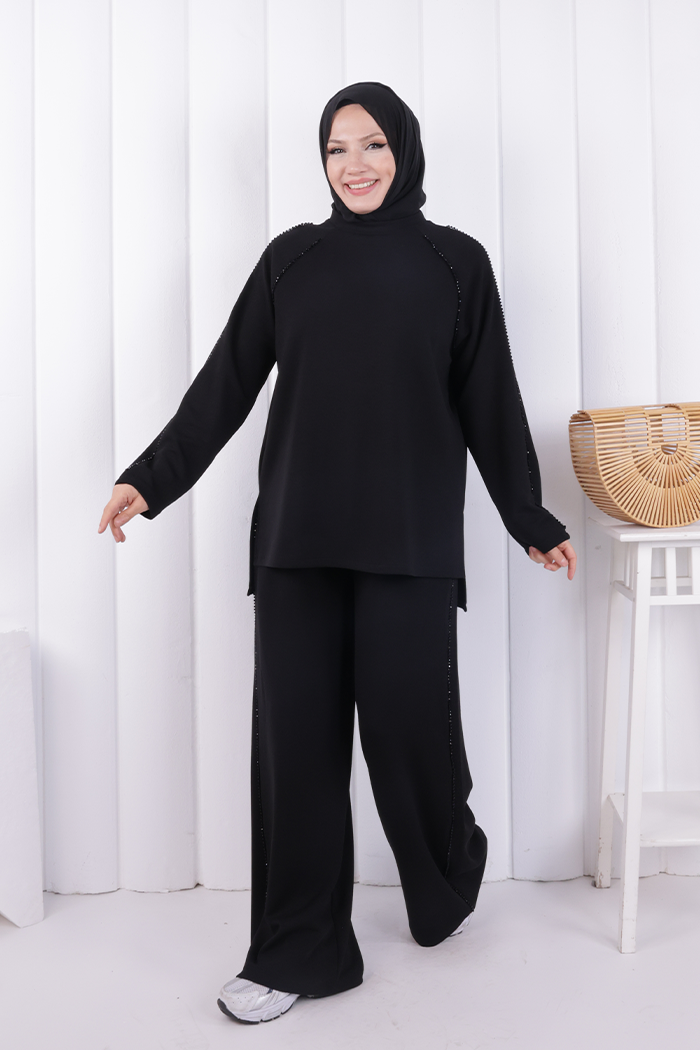 Tunik Pantolon Takım 1213 Siyah - 2
